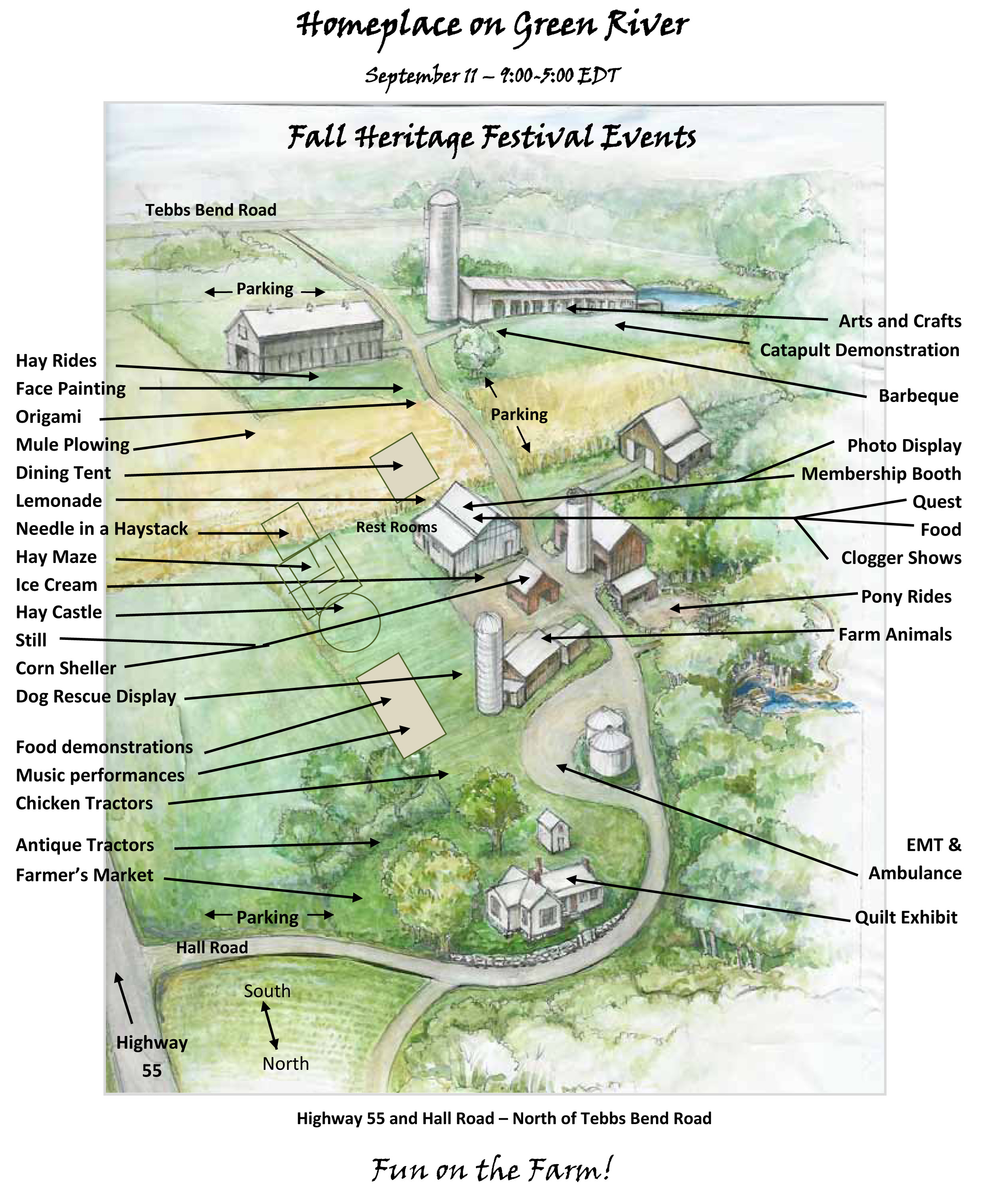 Fall Heritage Festival Map of Activities