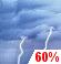 Thunderstorms Likely Chance for Measurable Precipitation 60%